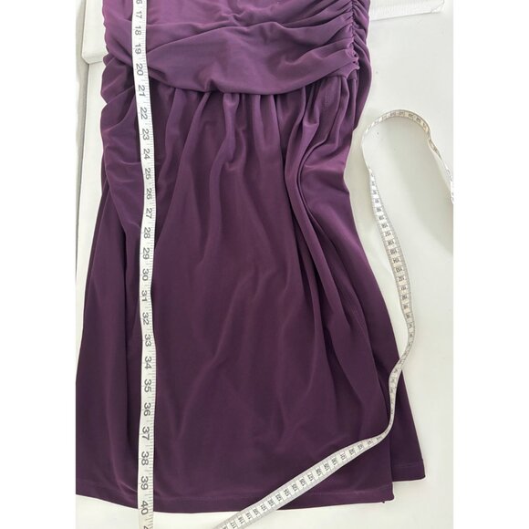 Lauren Ralph Lauren Dress 12 Ruched Draped Sheath V-Neck Cocktail Quiet Luxury - Picture 6 of 16